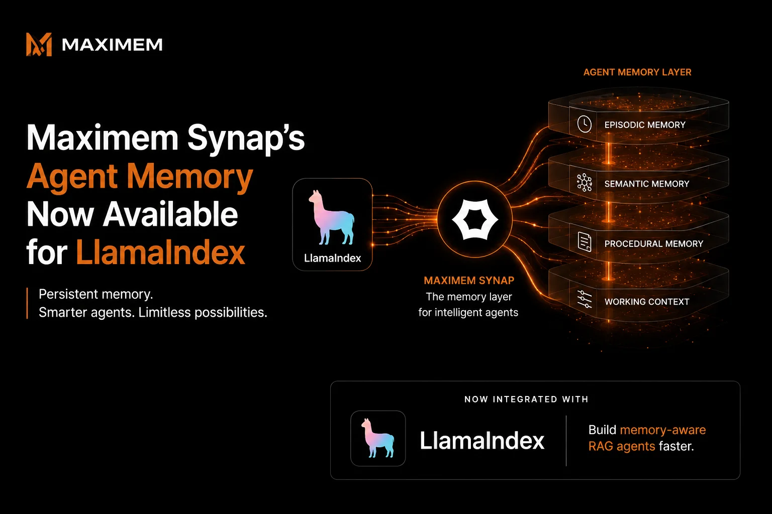 Maximem Synap's Agent Memory Now Available for LlamaIndex