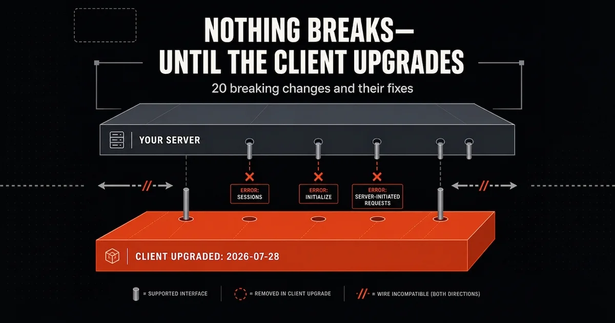 MCP 2026-07-28: 20 Breaking Changes and the Errors They Cause