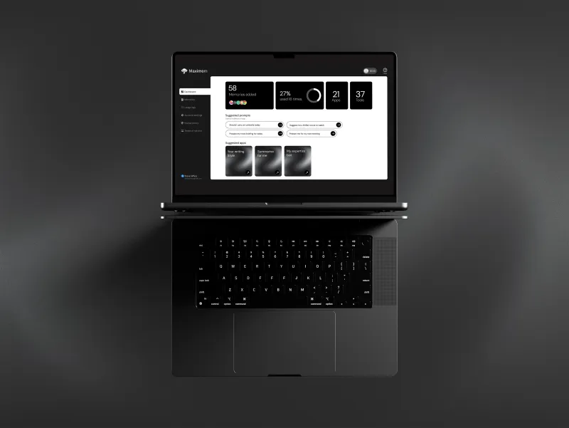Maximem Vity - Personal AI Memory Assistant product interface